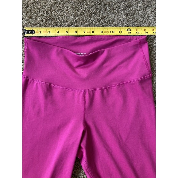 Old Navy Active Womens Powerpress Leggings Pants Pink High Rise Go-Dry L Tall - Picture 10 of 10